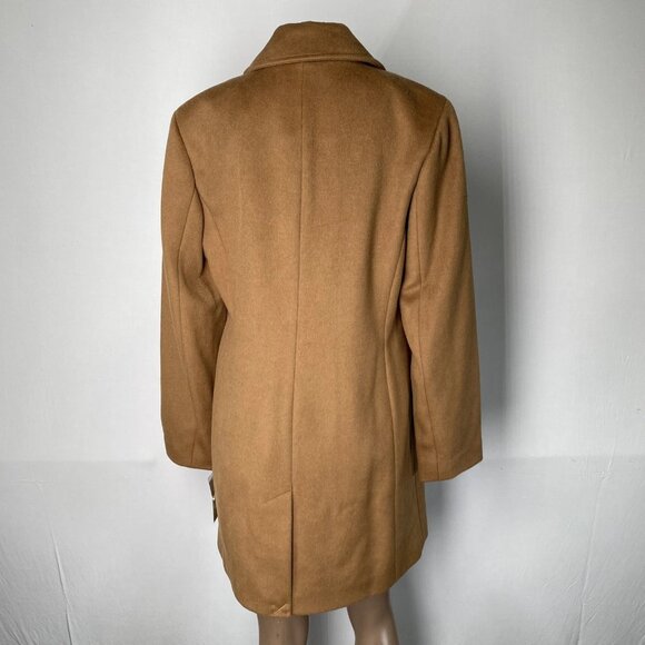 Michael Kors Women’s Single-Breasted Notch Lapel Coat – Dark Camel Brown – S - Picture 8 of 11